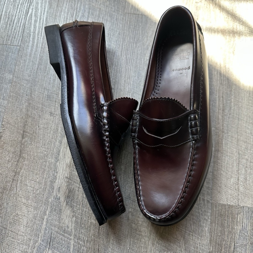 Allen Edmonds Shoes Size 13 Kenwood Penny Moc Burgundy Leather NEW Made in USA - Picture 2 of 7
